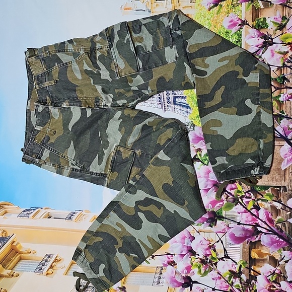 Mother Camouflage High Waist Cargo‎ Pants Size 24 - Picture 1 of 9